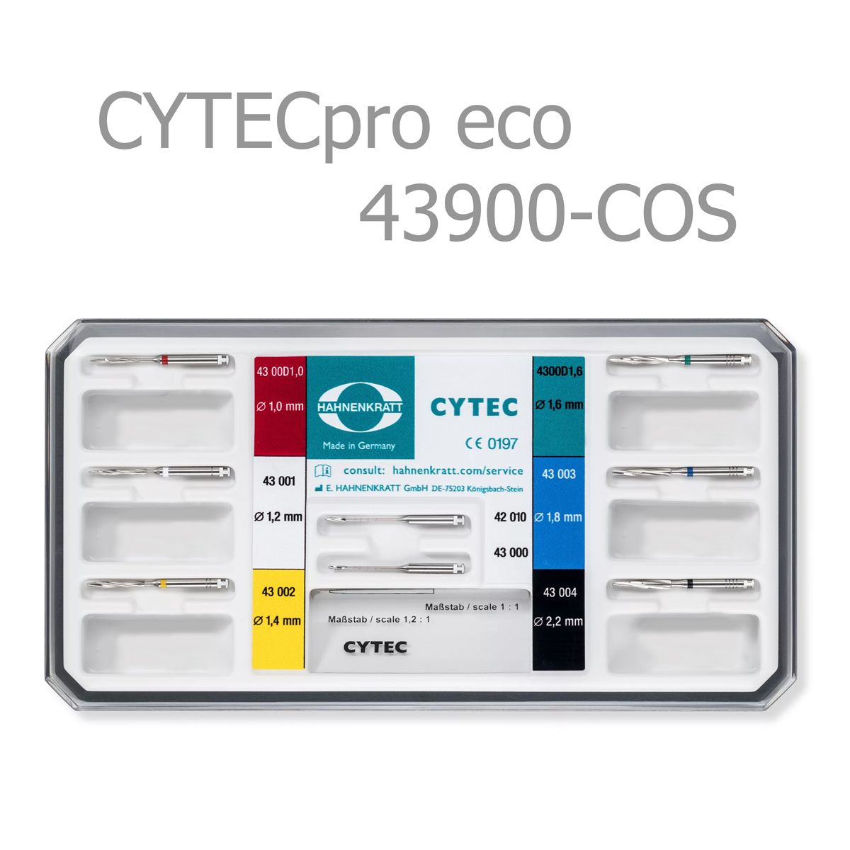  Набор комбинированный CONTECpro eco /  CYTECpro eco: штифты (60 шт) + развертки (15 шт) | HAHNENKRATT в интернет-магазине dialog.dental